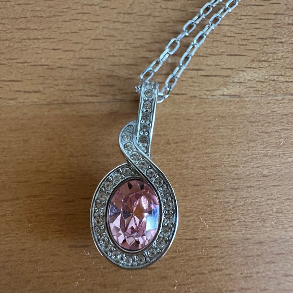 Swarovski Crystal Tyra Rose Pendant Necklace and Earring Set - Picture 4 of 5